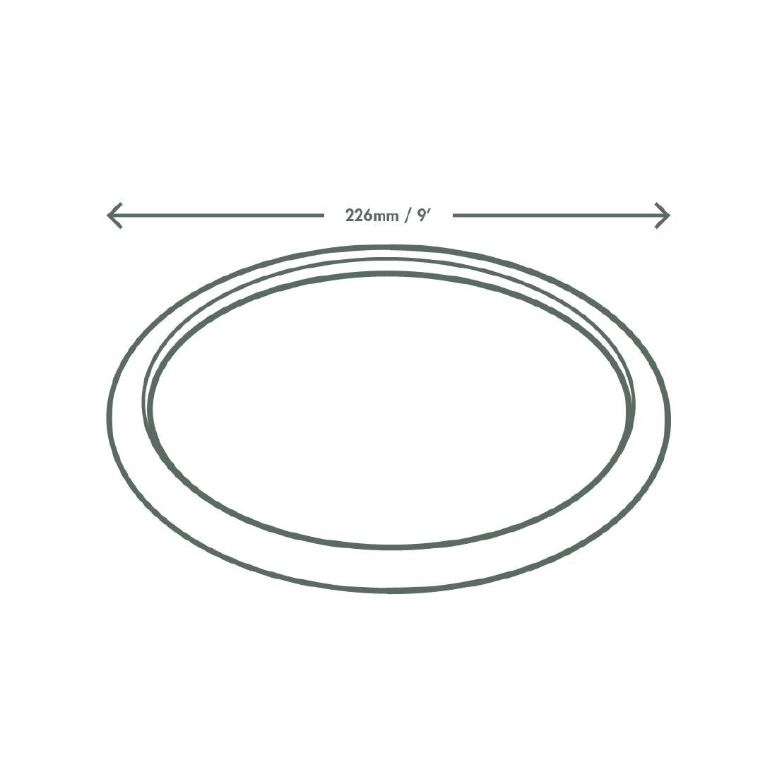 Vegware Compostable Nourish Moulded Fibre Plate Natural 9"/226mm (500 pack)