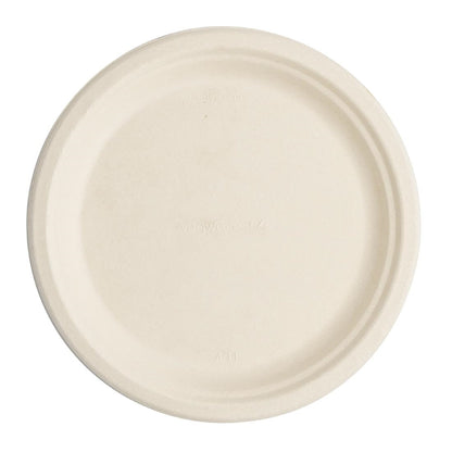 Vegware Compostable Nourish Moulded Fibre Plate Natural 9"/226mm (500 pack)