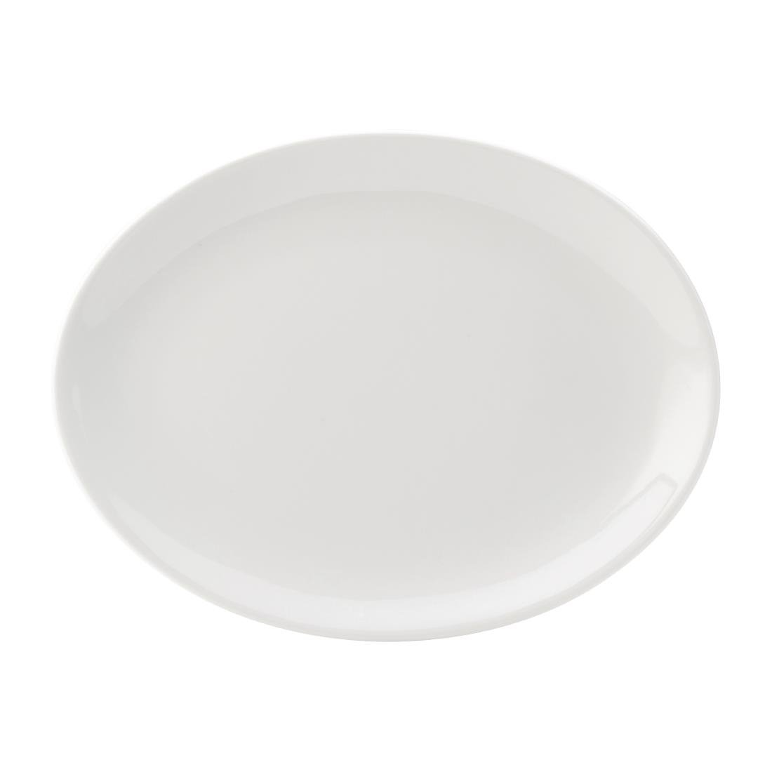 Utopia Titan Oval Plates White 240mm (24 pack)