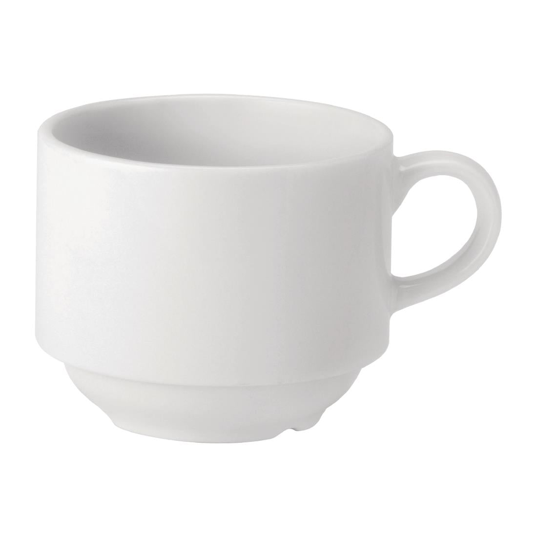 Utopia Pure White Stacking Cups 200ml (24 pack)