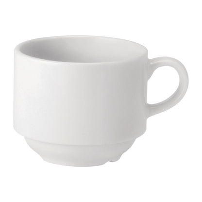 Utopia Pure White Stacking Cups 200ml (24 pack)