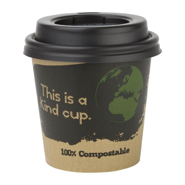 Fiesta Compostable Espresso Cup Lids 114ml / 4oz (50 Pack)