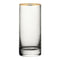 Utopia Hayworth Hi Ball Glasses Gold Rim Glasses 355ml - Pack of 6