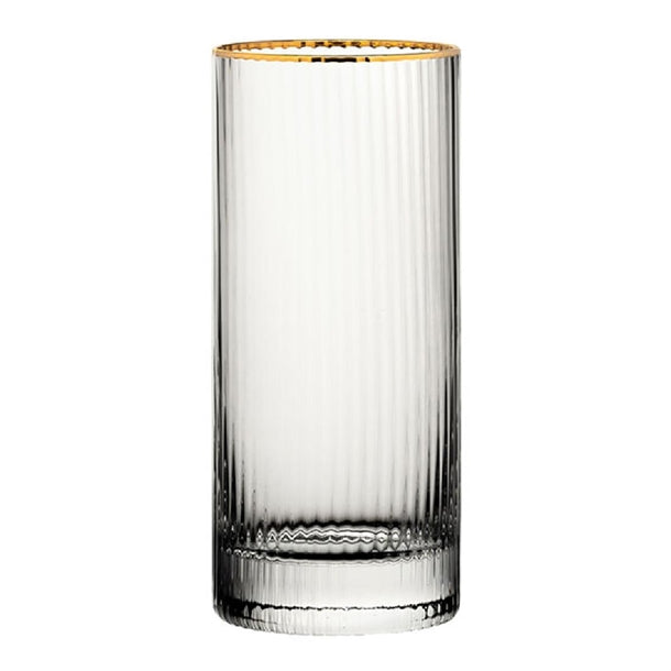 Utopia Hayworth Hi Ball Glasses Gold Rim Glasses 355ml (6 Pack)
