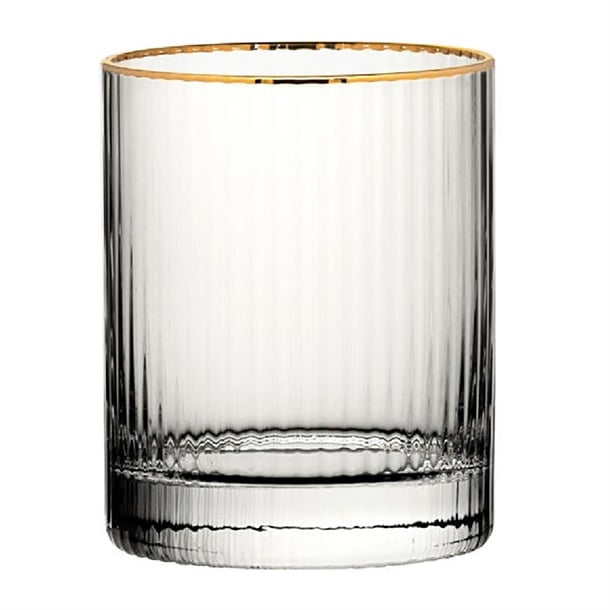 Utopia Hayworth Double Old Fashioned Gold Rim Glasses 325ml (6 Pack)