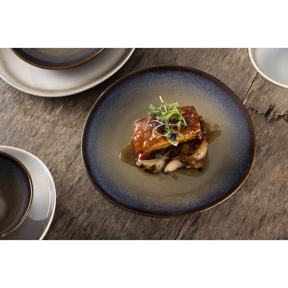 Olympia Birch Aubergine Coupe Plates 270mm (6 Pack)