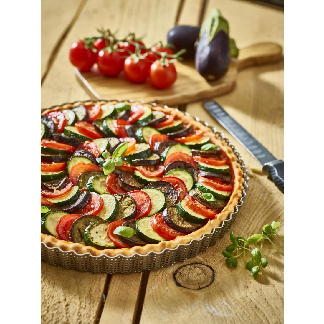 De Buyer Perforated Fluted Tart Mould With Removable Base 240x25mm