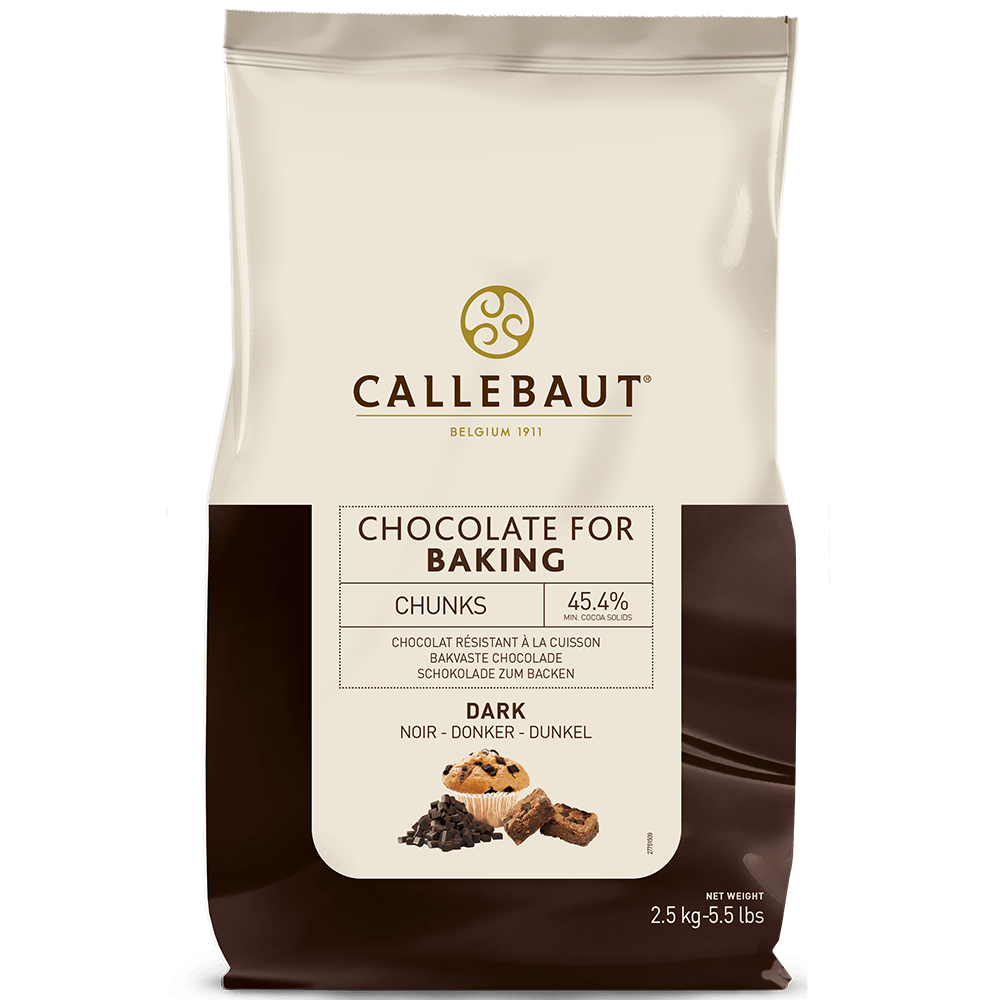 CALLEBAUT Bakestable Dark Chocolate Chunks 2.5KG