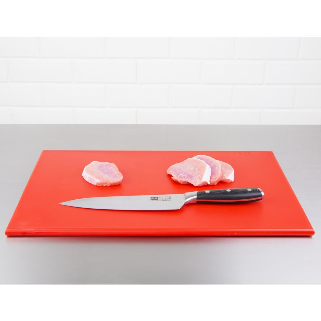 Hygiplas High Density Antibacterial Red Chopping Board 455x305x12mm