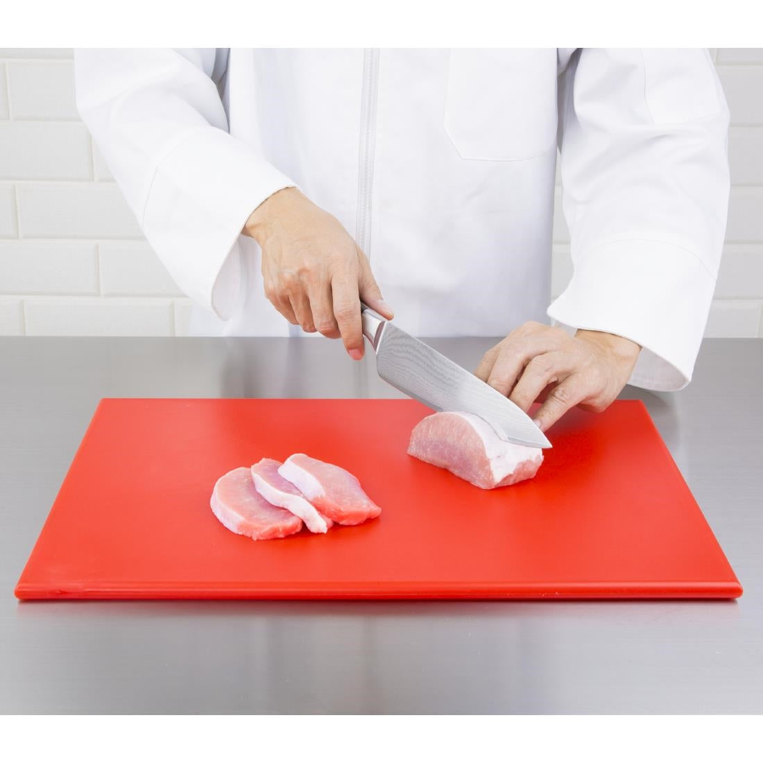 Hygiplas High Density Antibacterial Red Chopping Board 455x305x12mm