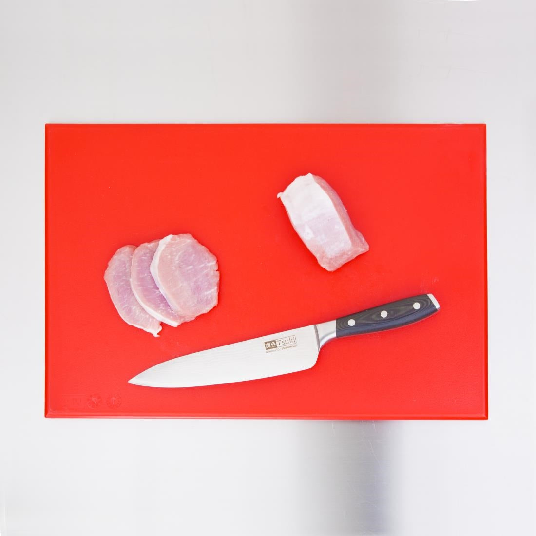 Hygiplas High Density Antibacterial Red Chopping Board 455x305x12mm