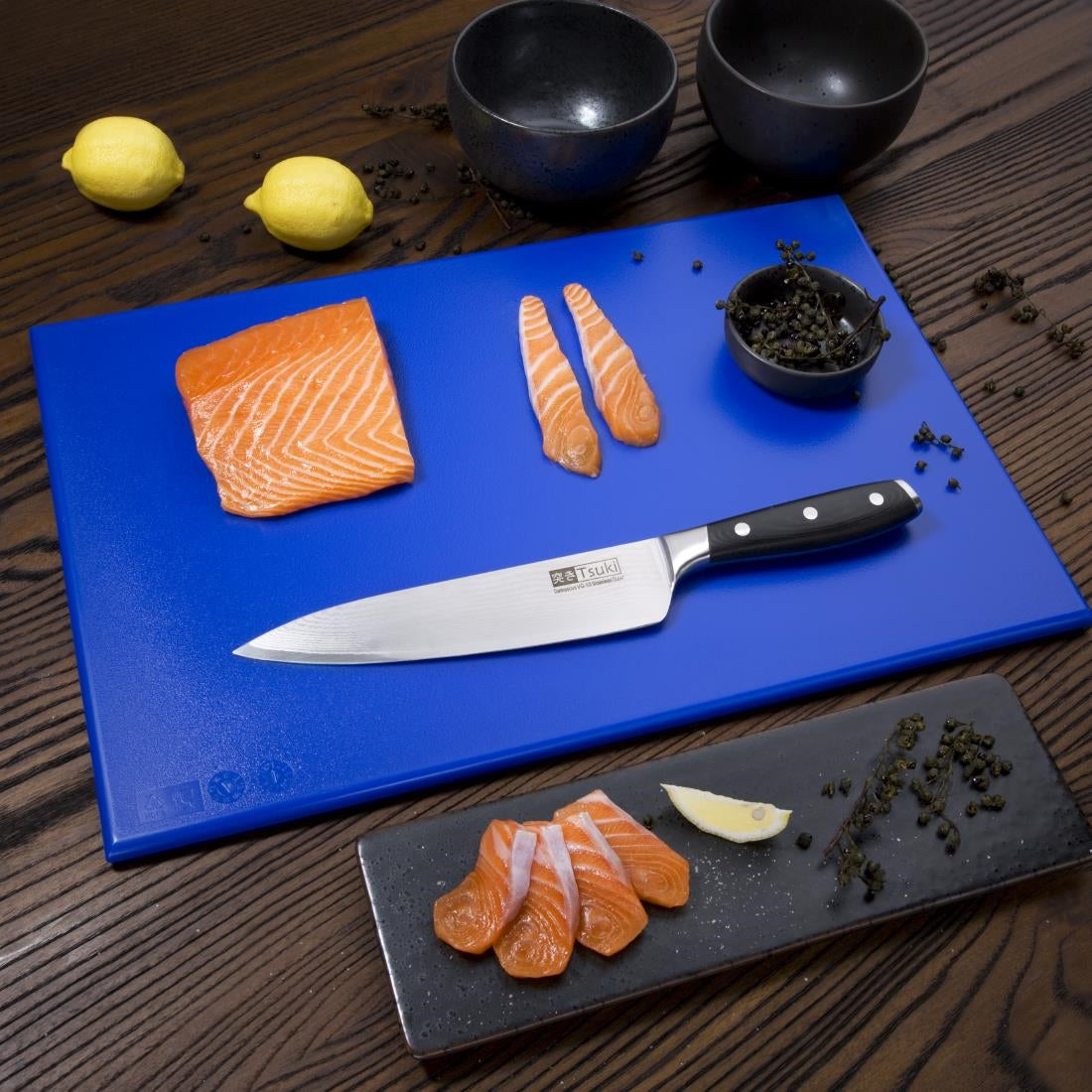 Hygiplas High Density Antibacterial Blue Chopping Board 455x305x12mm