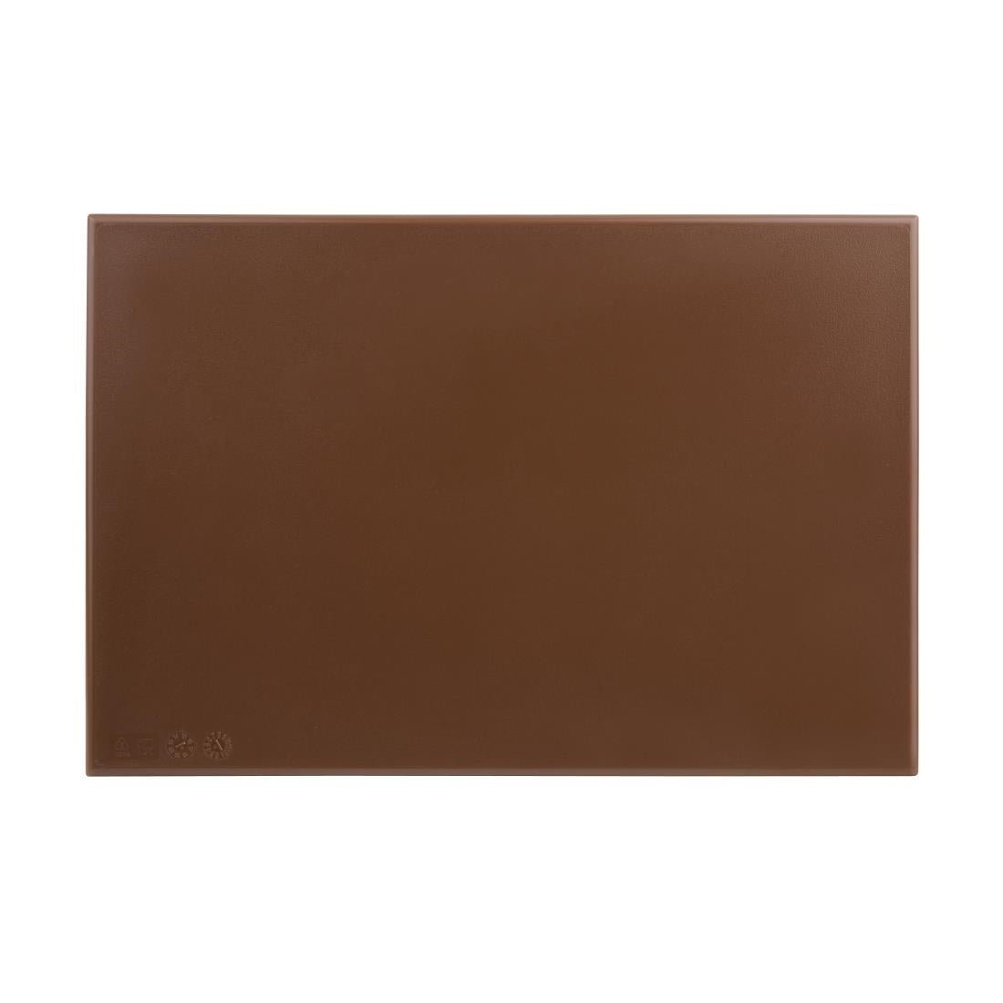 Hygiplas High Density Antibacterial Brown Chopping Board 455x305x12mm