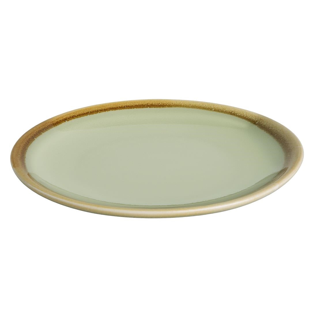 Olympia Kiln Moss Round Coupe Plates 180mm (6 Pack)