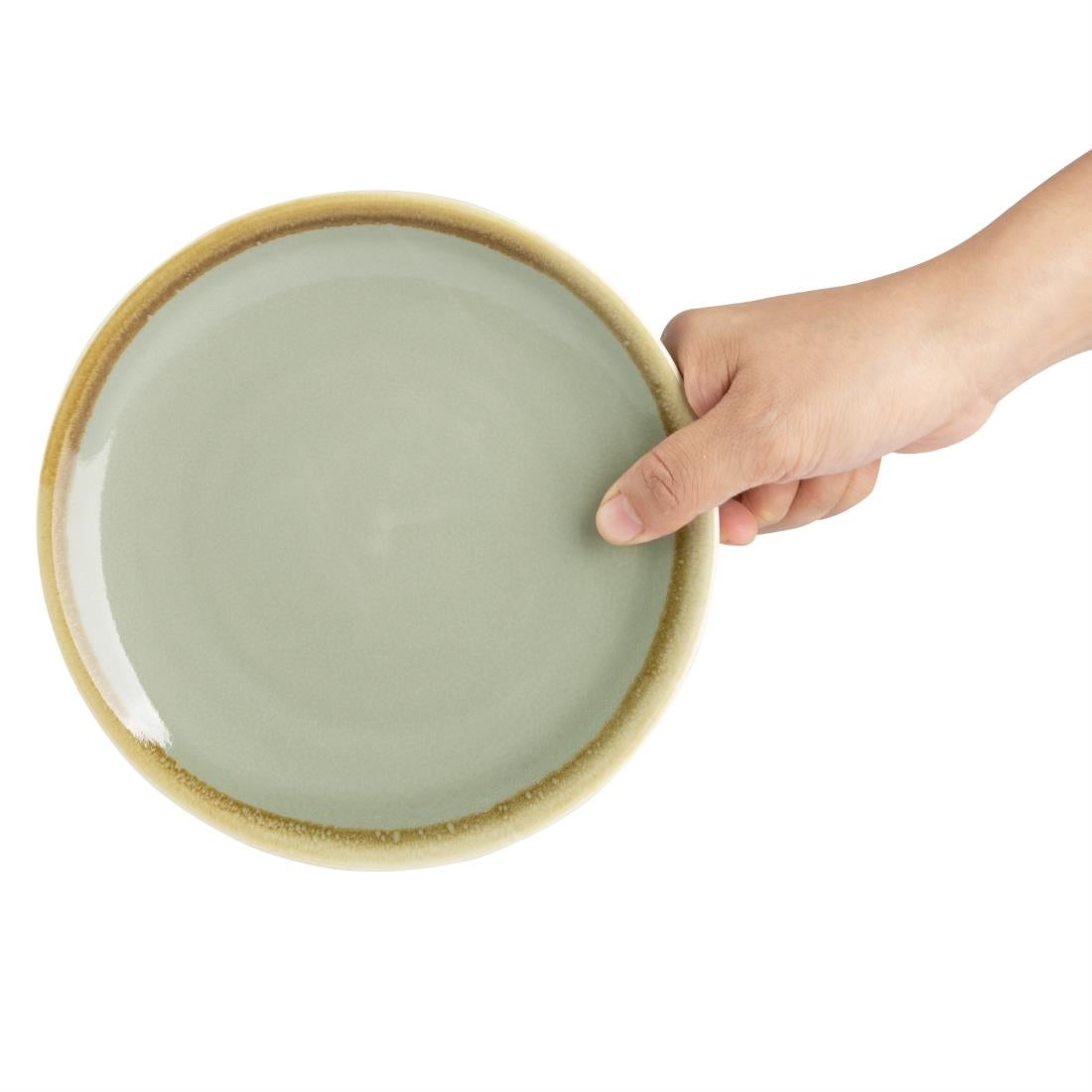 Olympia Kiln Moss Round Coupe Plates 180mm (6 Pack)