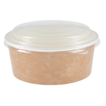 Colpac Recyclable Kraft Salad Pots With Lid Small 700ml (150 pack)