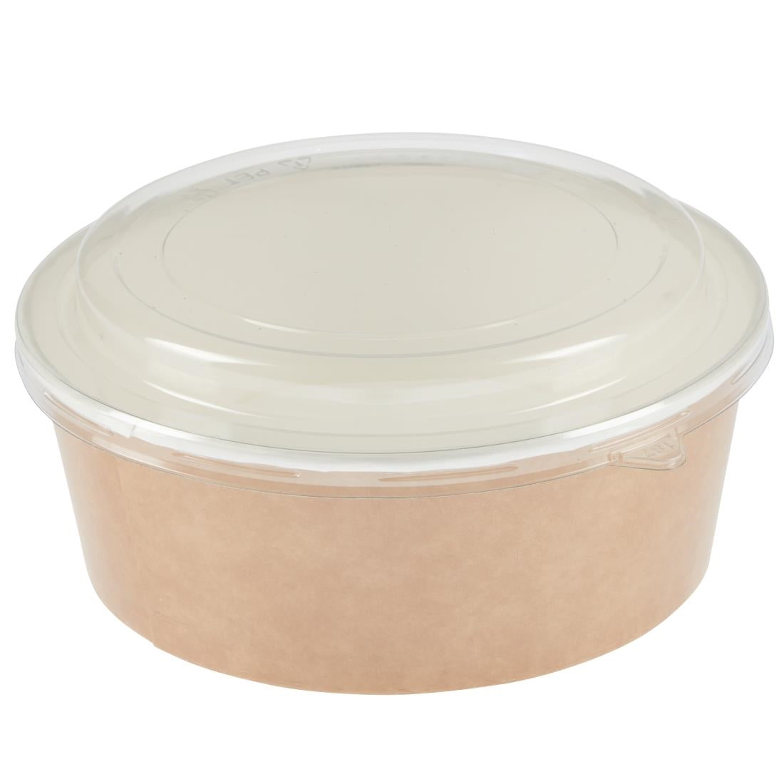 Colpac Recyclable Kraft Salad Pots With Lid Large 1300ml (150 pack)