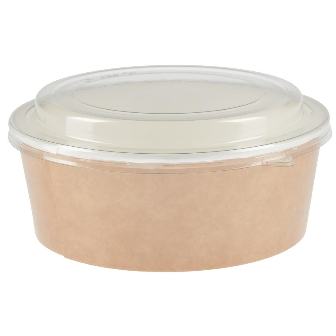 Colpac Recyclable Kraft Salad Pots With Lid Large 1300ml (150 pack)