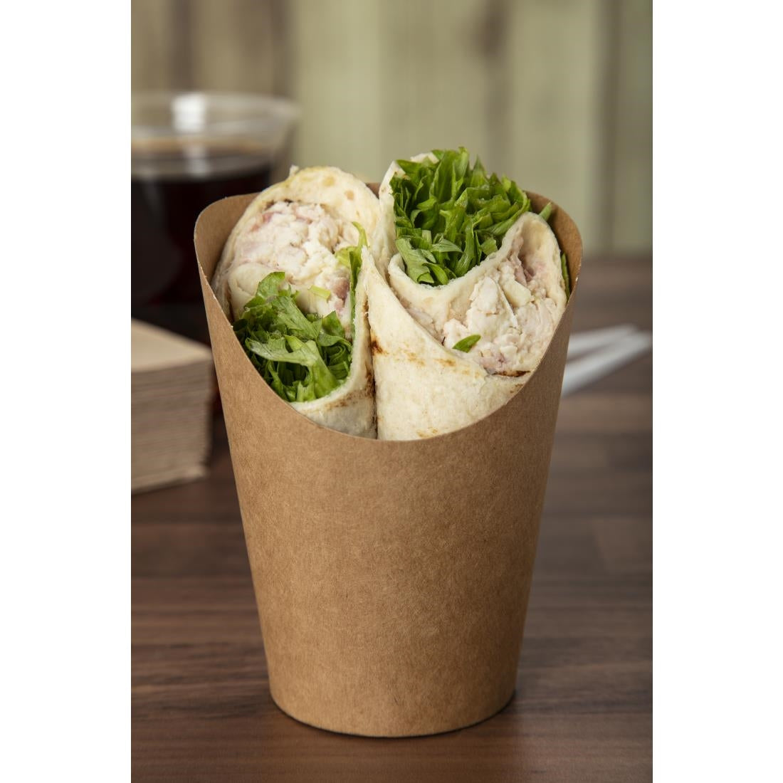 Colpac Recyclable Kraft Tortilla Wrap Scoops (1000 pack)