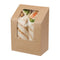 Colpac Zest Compostable Kraft Tuck-Top Tortilla Wrap Packs With Cellulose Window - Pack of 500