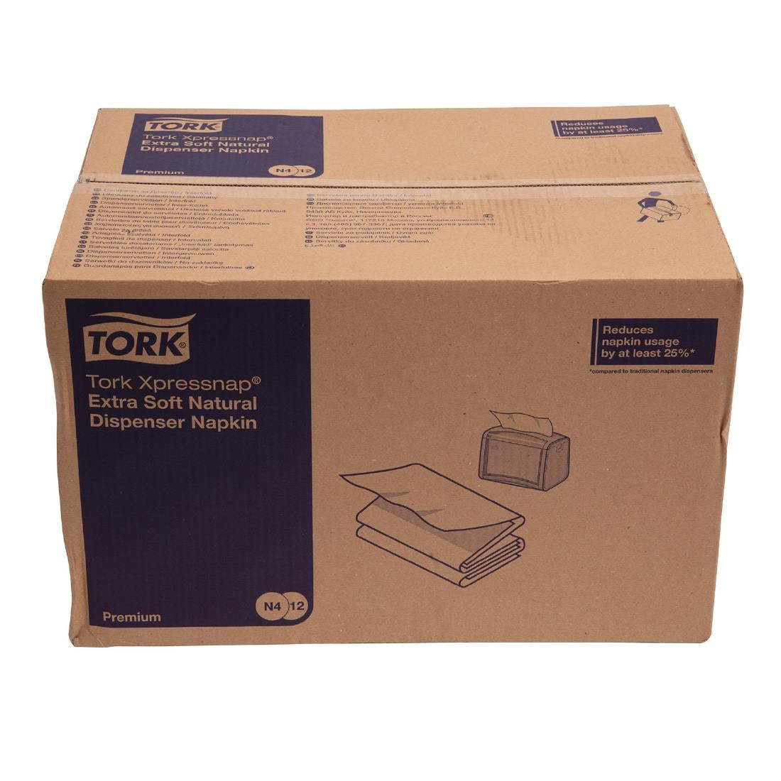 Tork Xpressnap Recycled Dispenser Napkin Natural 2Ply 1/2 Fold (8000 pack)