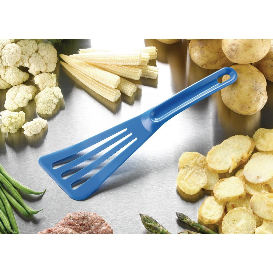 Matfer Bourgeat Pelton Exoglass Spatula 30cm Blue
