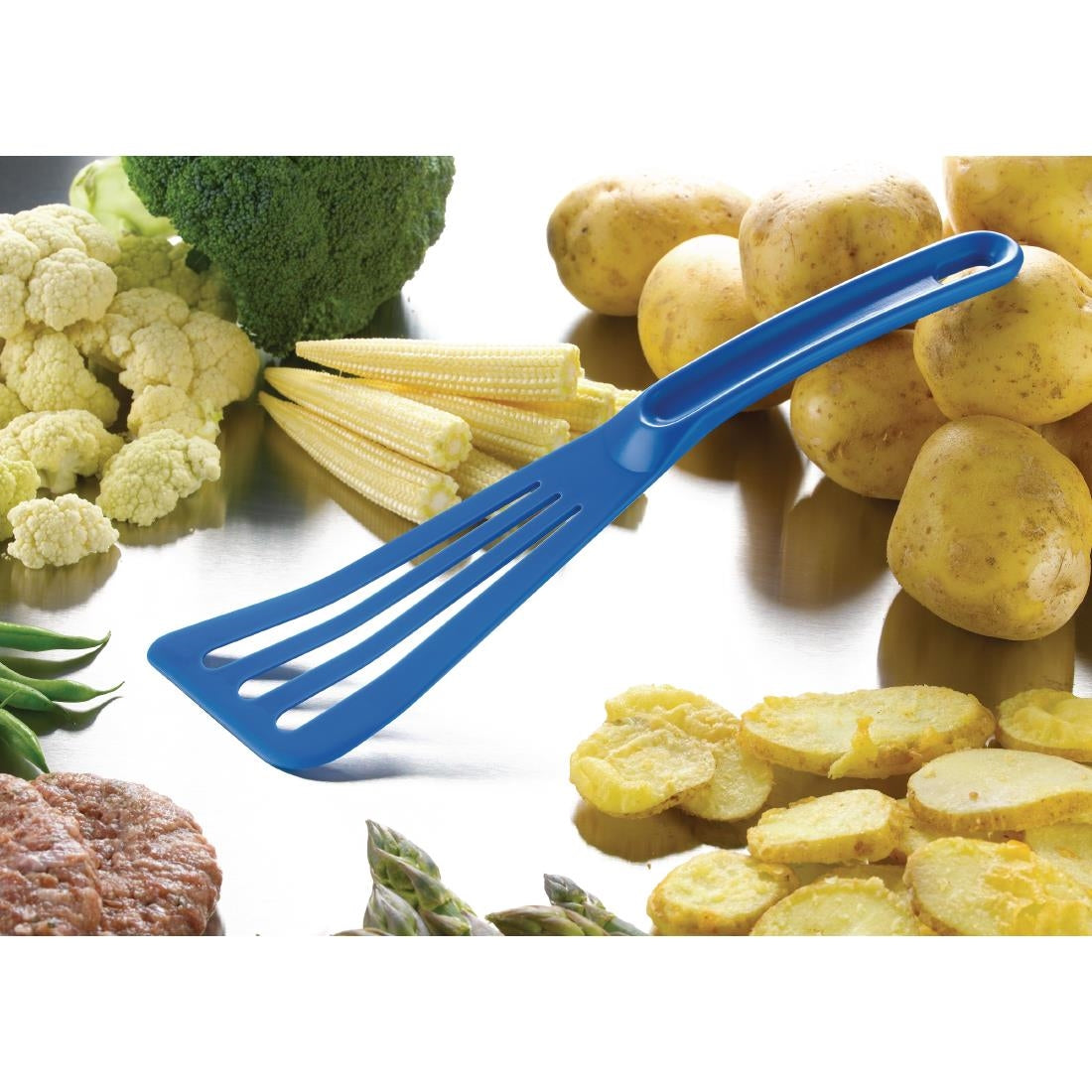 Matfer Bourgeat Pelton Exoglass Spatula 30cm Blue