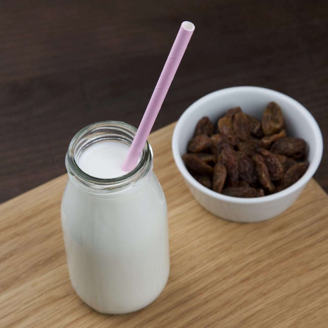 Fiesta Compostable Paper Straws Pink (250 Pack)