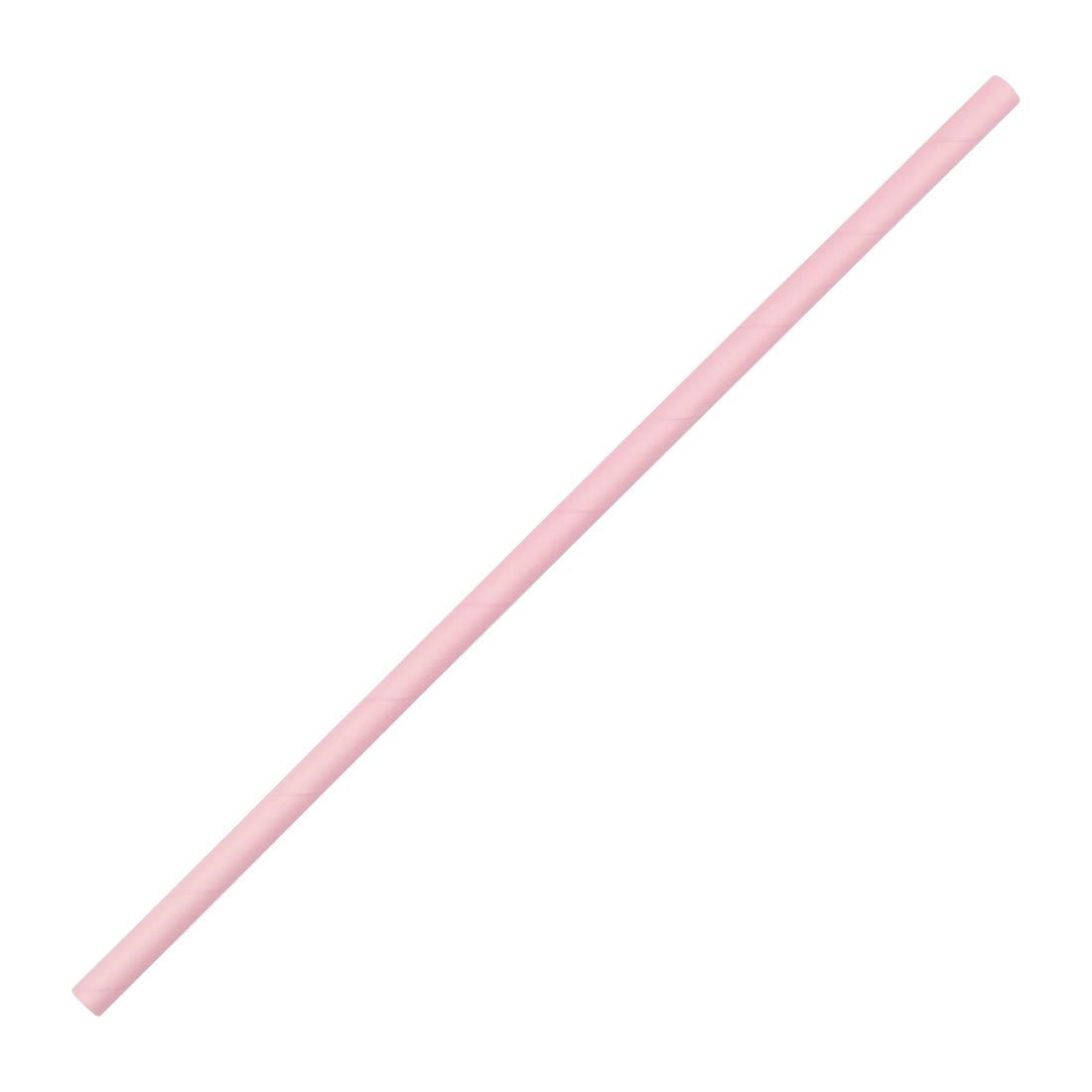 Fiesta Compostable Paper Straws Pink (250 Pack)