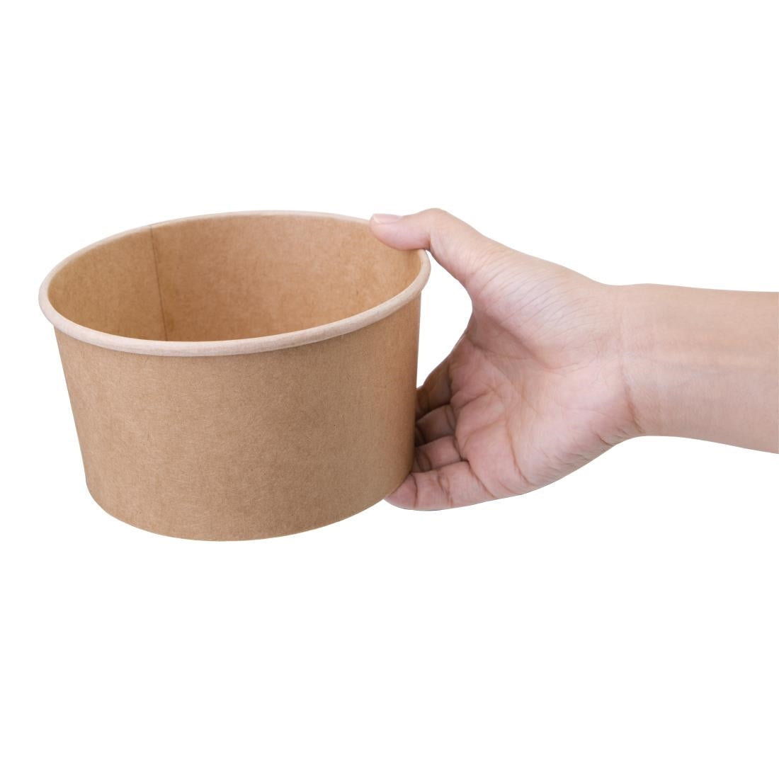 Fiesta Compostable Round Kraft Salad Bowls 1000ml / 35oz (300 Pack)