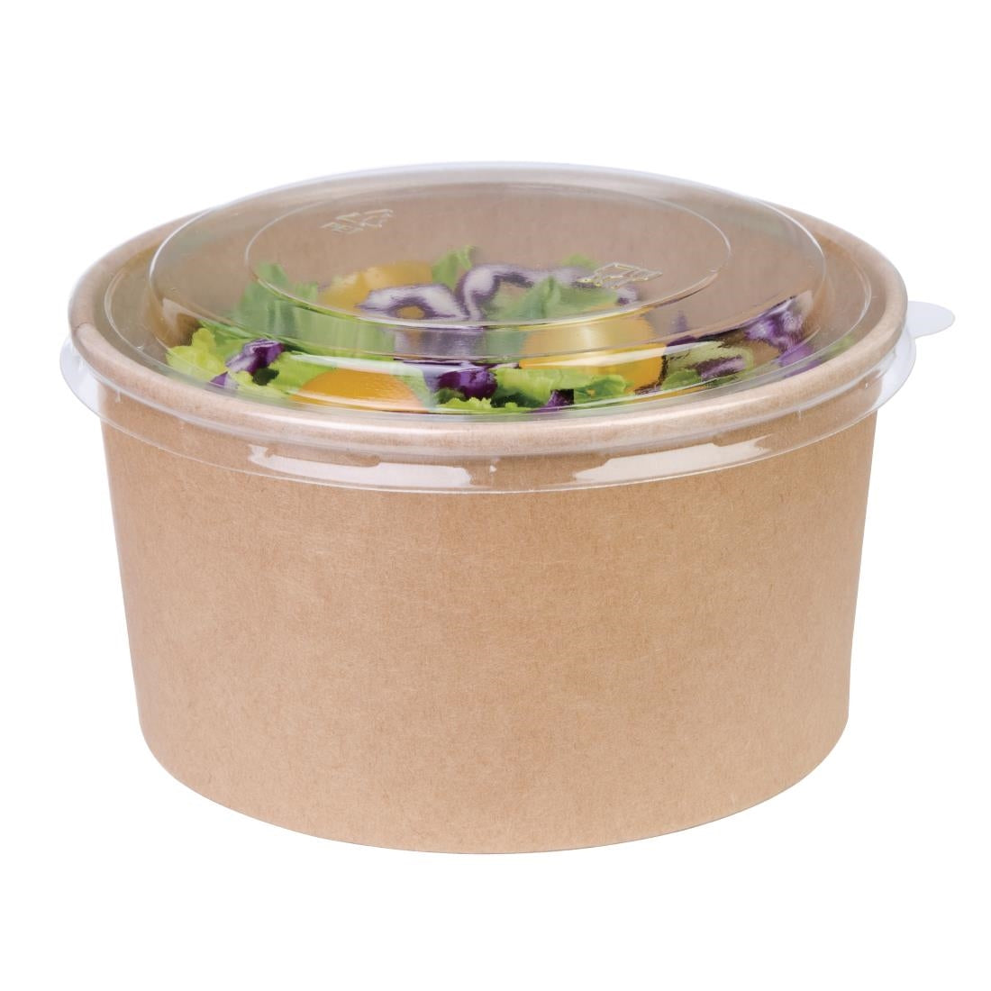 Fiesta Compostable Round Kraft Salad Bowls 1000ml / 35oz (300 Pack)