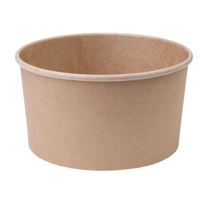 Fiesta Compostable Round Kraft Salad Bowls 1000ml / 35oz (300 Pack)