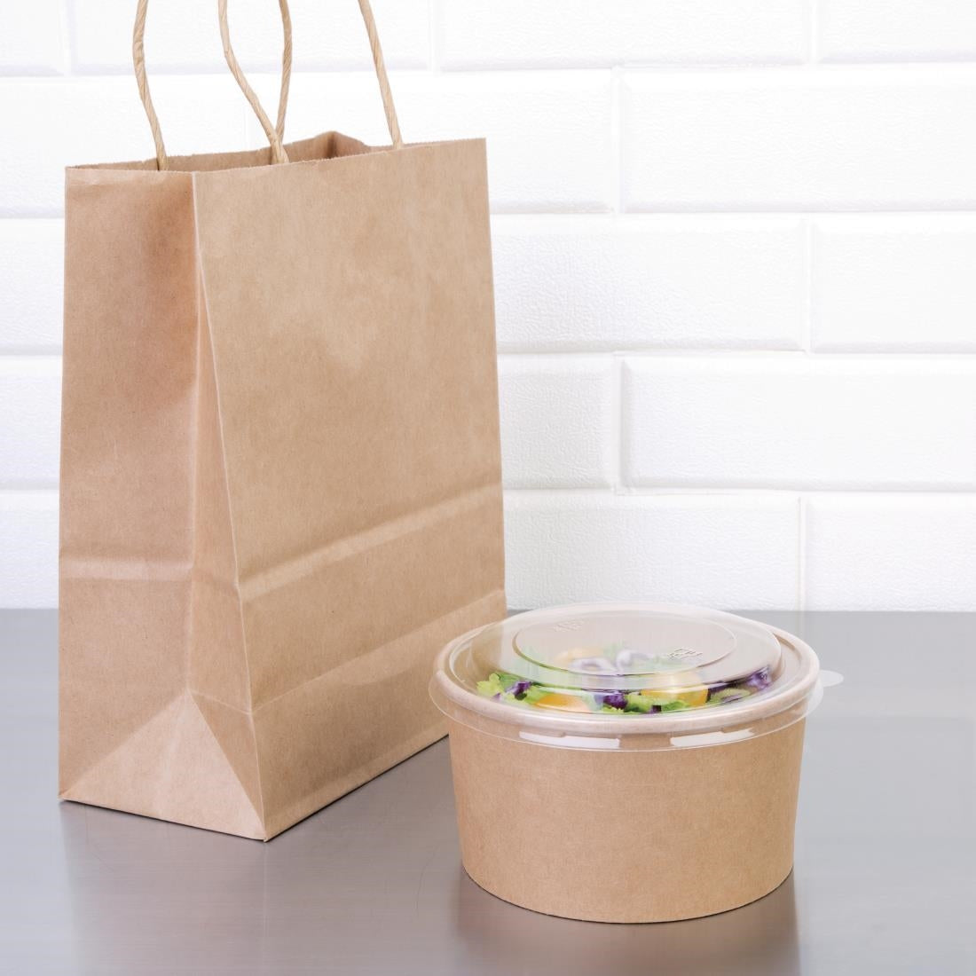 Fiesta Recyclable PET Round Salad Bowl Lids (300 Pack)