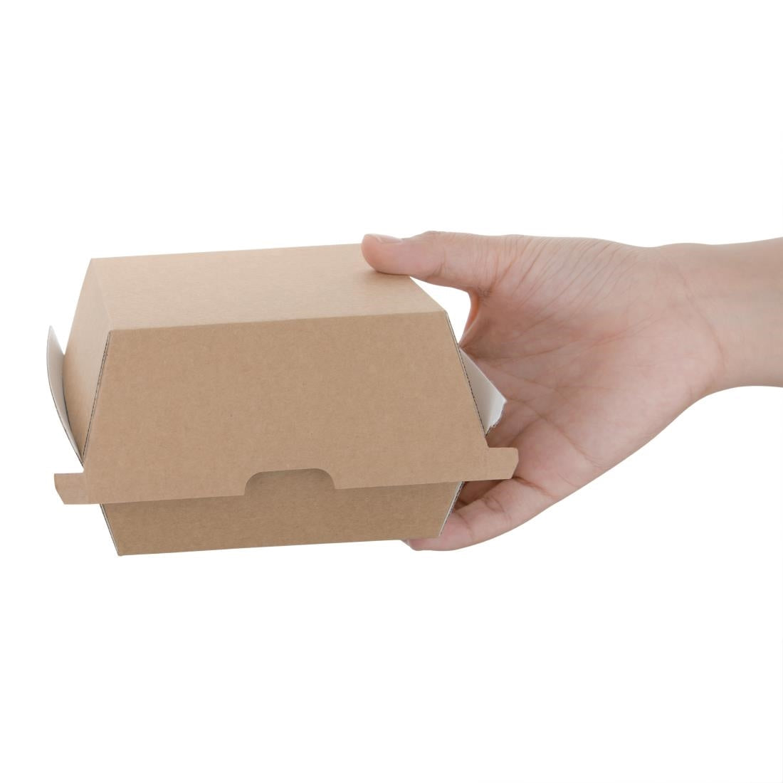 Fiesta Compostable Kraft Burger Boxes Small 105mm (200 Pack)