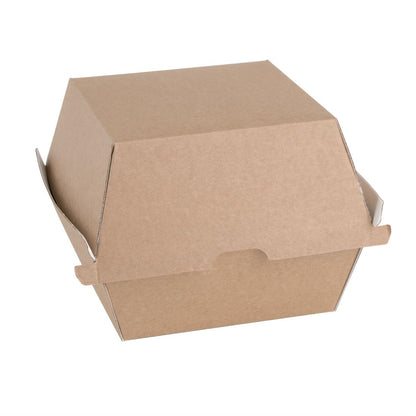 Fiesta Compostable Kraft Burger Boxes Large 112mm (150 Pack)