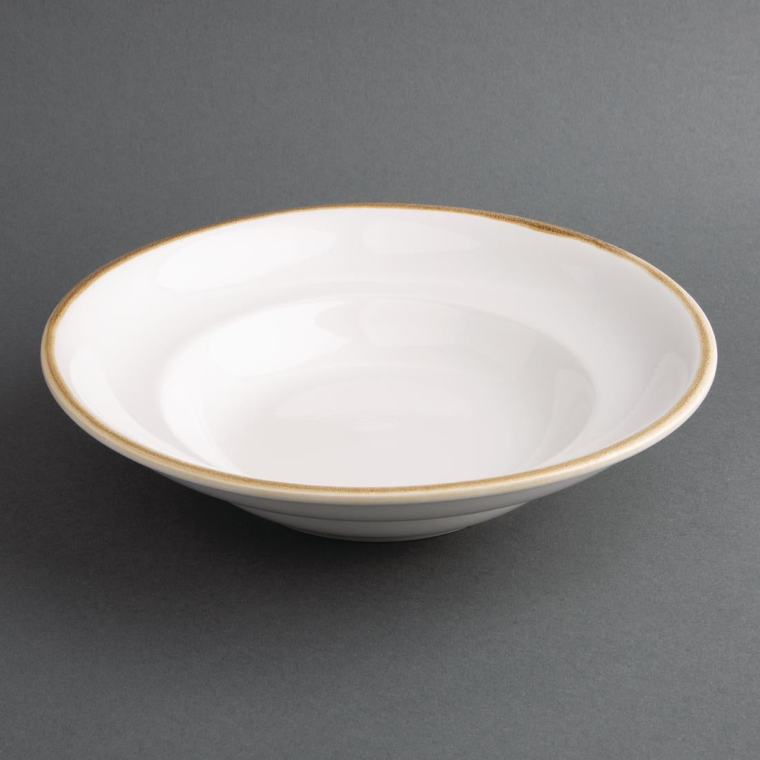Olympia Kiln Pasta Bowl Chalk 250mm 340ml (4 Pack)