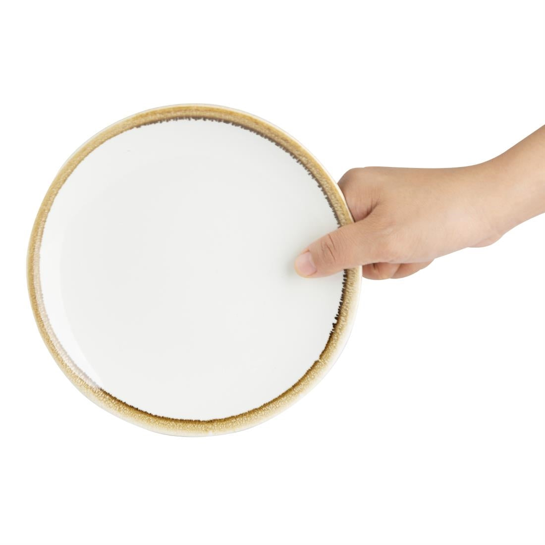 Olympia Kiln Round Coupe Plate Chalk 180mm (6 Pack)