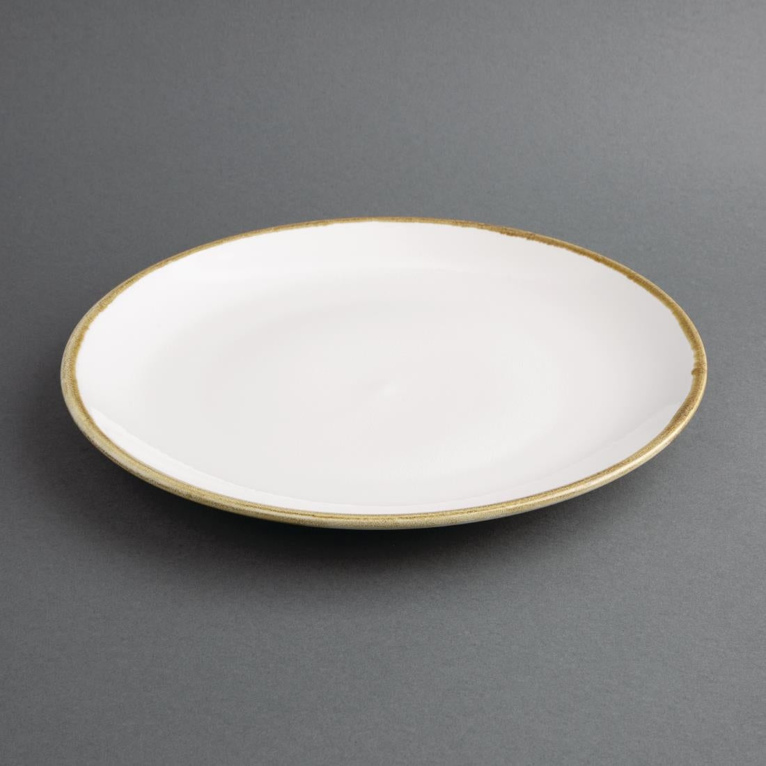 Olympia Kiln Chalk Round Coupe Plate 280mm (4 Pack)