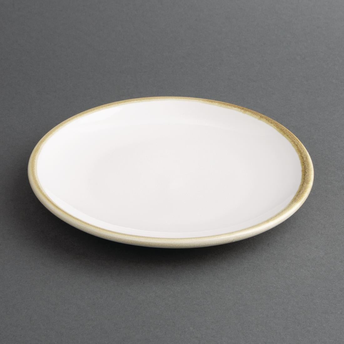 Olympia Kiln Coupe Plate Chalk 230mm (Pack of 6)