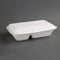 Fiesta Compostable Bagasse Hinged 2-Compartment Food Containers 253mm - Pack of 200
