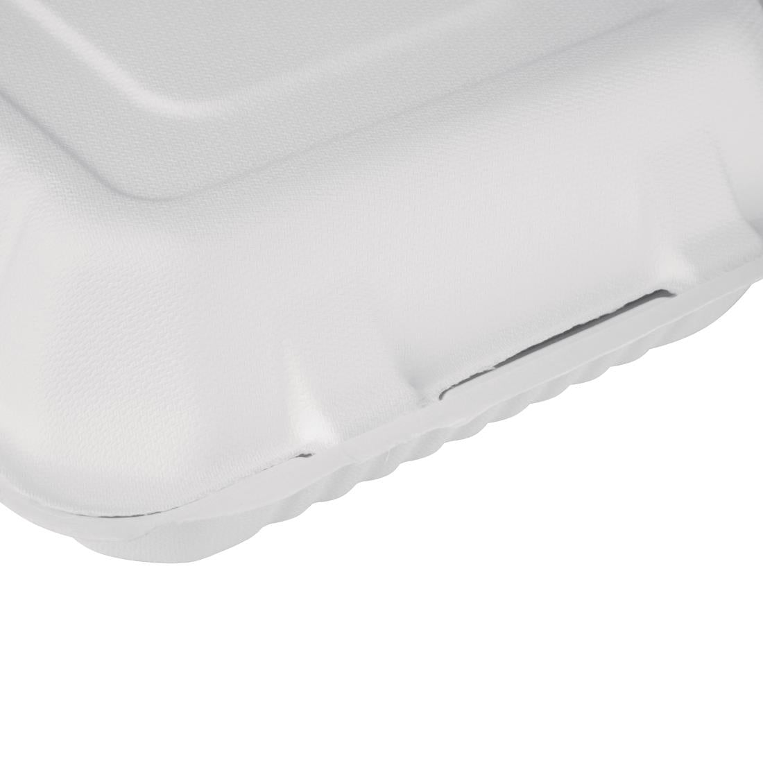 Fiesta Compostable Bagasse Hinged Food Containers 223mm (200 Pack)