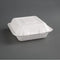 Fiesta Compostable Bagasse Hinged 3-Compartment Food Containers 201mm - Pack of 200