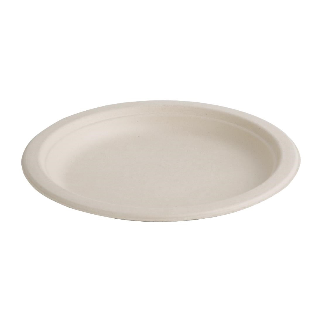 Fiesta Compostable Bagasse Round Plates Natural Colour 181mm (50 Pack)