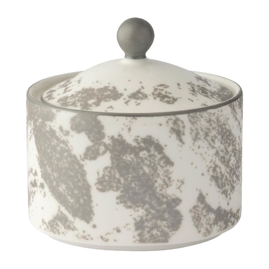 Royal Crown Derby Crushed Velvet Grey Charnwood Sugar Pot (6 pack)