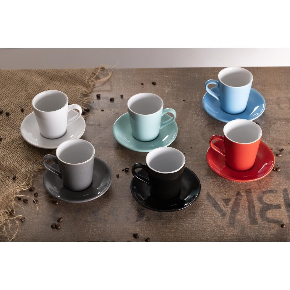 Olympia Cafe Flat White Saucer Black (12 pack)