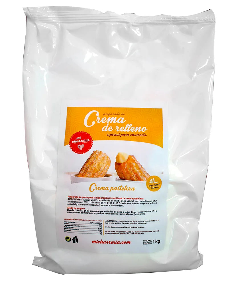 Mi Churrería filling cream powder 10kg box, formulated for churros and fritters with a smooth, creamy texture and rich flavour.