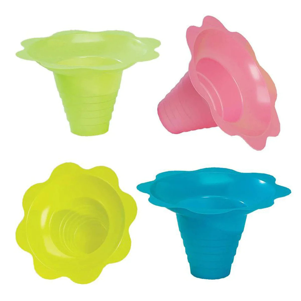 Large Flower shaped snow cone cups