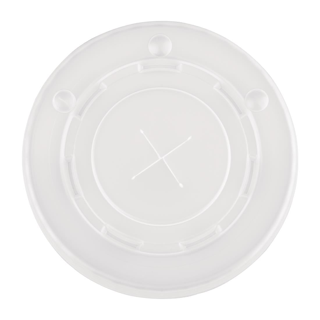 Fiesta Recyclable Polystyrene Lids for 12oz Cold Paper Cups 80mm (1000 Pack)