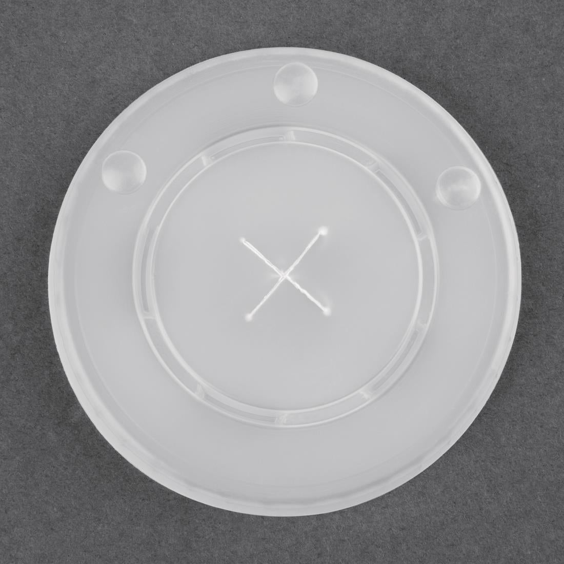 Fiesta Recyclable Polystyrene Lids for 12oz Cold Paper Cups 80mm (1000 Pack)