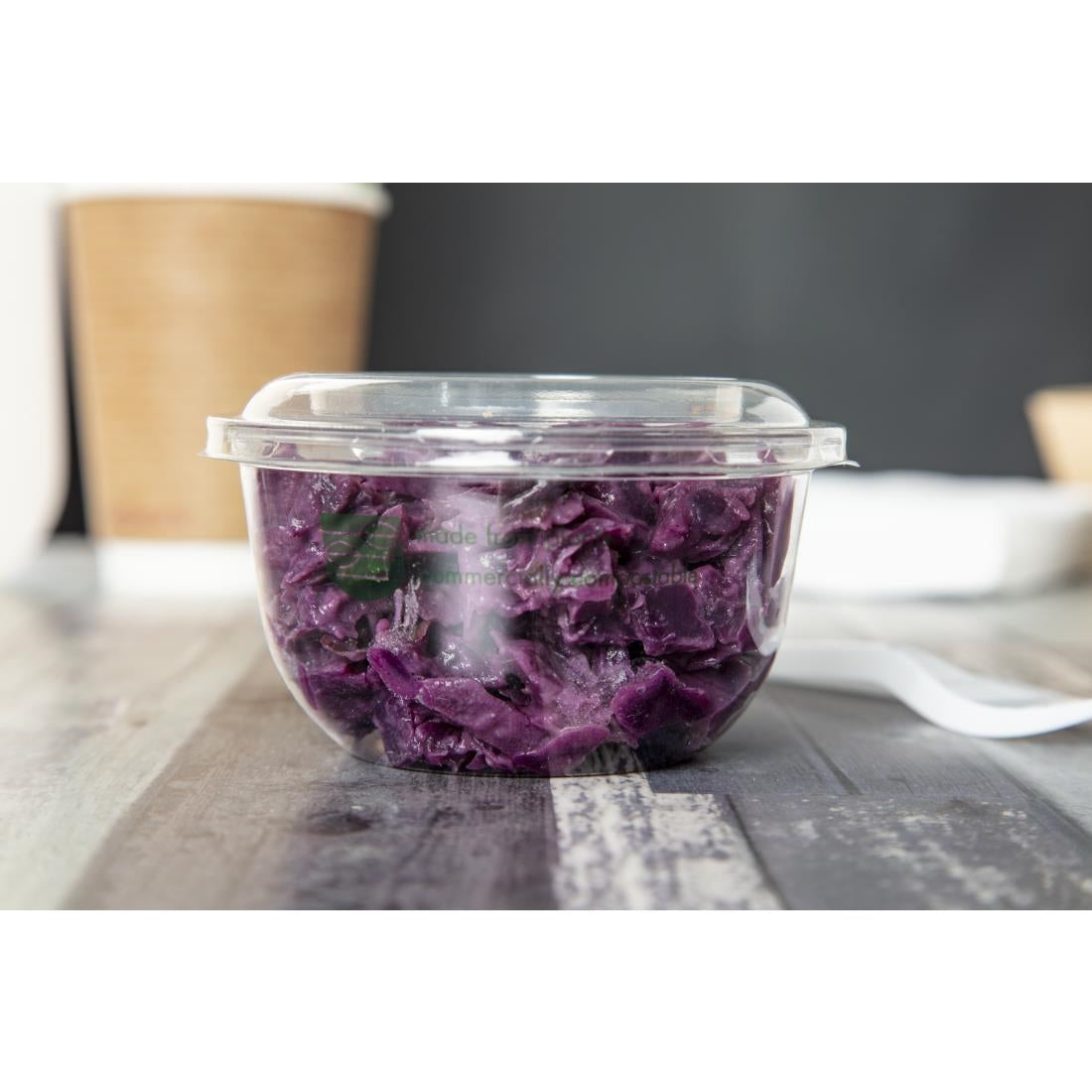 Vegware 96-Series Compostable PLA Deli Pots 8oz (1000 pack)